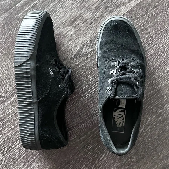 Vans Authentic Platform Black Mono Shoes - Picture 3 of 5